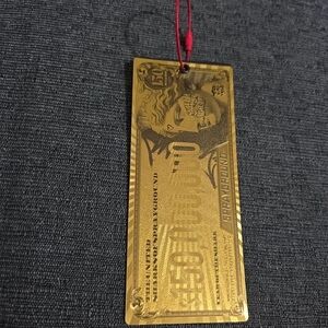 Gold Bookmark with Red String